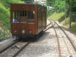 Wagen 2 der Stuttgarter Standseilbahn an der Weiche  ...