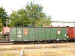 Gep�ckwagen der L��nitzgrundbahn abgestellt am 12.09.2008 im Bahnhof Radebeul  ...