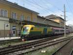 Der ungarische Taurus 1047 503-6 am 8. August im Salzburger
Hauptbahnhof. ...