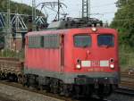 140 637-0 mit Flachwagen Gz. , aufgenommen am 10.08.09 in ...