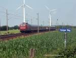 BR 112 Misslungener Schnappschuss n�rdlich von J�bek mit einer Regionalbahn und BR 112. Juli 2009 . Vielleicht kann es als Anregung dienen...
