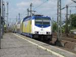 Metronom Eisenbahngesellschaft mbH ME 146-12 f�hrt am 06.08.'09 mit dem Metronom nach G�ttingen, in den Bahnhof H. Messe/Laatzen