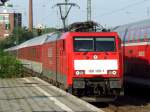 BR 189 189 100 mit einem City Night Line in einem Zufallsbild am Abend des 06.08.2009 in Bochum Hbf.