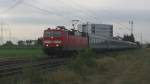 BR 181 mit Zugen 181 219 mit EN 408 am 11.08.09 in Lampertheim.