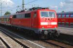 BR 111 Lokportraits Die 111 014 im Bahnhof Emmerich am 10/08/09.