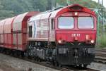 Die DE61 von HGK durchf�hrt K�ln West mit einem G�terzug ...