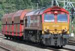 br-266-class-66---jt42cwr Die DE64 von HGK durchf�hrt K�ln West am 31.07.2009 mit einem kurzen G�terzug