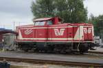 Lok 410 04 der EVB stand am 09.08.2009 im Bremerhaven ...