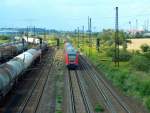 sachsen-anhalt RB 16324 von Halle (S) Hbf nach Eisenach, bei der Einfahrt in Gro�korbetha; 08.08.2009