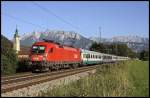 Mit Versp�tung ist 1116 081 mit dem EC 84 ...