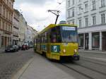 gorlitz VGG Nr.315 'Sachsen Lotto' f�hrt am 12.07.'09 in die Station Postplatz ein
