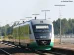 Ausfahrt der VBG nach Hof Hbf in Wiesau (Oberpf), 1.08.2009 ...