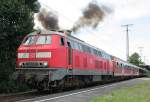Die 218 217-8 auf dem RE12 von K�ln Messe/Deutz nach ...