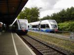 2x646 bei dem Bahnhof (Seebad)Ahlbeck.   ...
