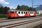 Am 7.8.09 steht der ABDe 537 509-2 abgestellt in Martigny. ...