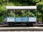 Blonay-Chamby BC - G�terwagen mit Sitzm�glichkeiten  L 60 (ex LLB) im Depotarel von Chaulin am 30.05.2009