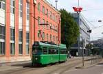 strasenbahn-basel-bvb-blt D�wag 650 war am 14.08.09 einer der beiden Kurse auf der Linie 21. Aufgenommen am Messeplatz.