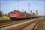 BR 155 DB 155 256-1 mit Seitenschiebewandwagen (Berlin Sch�nefeld, 15.08.2009)