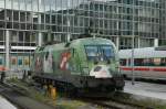 1x16-werbeloks Der Euromotion-Stier (1116 264) am 02.05.09 in M�nchen Hbf