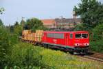 BR 155 155 150-6 (Railion DB Logistics) f�hrt am 15. August 2009 um 15:19 Uhr mit einem GZ durch Hannover Limmer