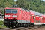 Die 143 366-3 zieht ...  Eric Otten 16.08.2009
