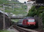 Die Re 460 042 am 29.06.2009 mit einem EC bei ...