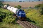 Eine Lok der Infra Leuna zieht am 15.08.09 ein paar ...