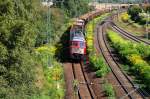 232 283 rollt am 15.08.09 mit angeh�ngter V 90 durch ...