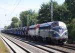 Die Dunkelblaue(1147) und die wei� Rote(1149) V170 der Strabag fuhren ...