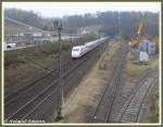 Baustelle des neuen Schl�chterner Tunnels, am 15.11.2008 von einer Fu�g�ngerbr�cke ...