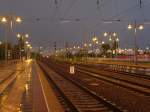  Ruhe nach dem Sturm Blick vom v�llig durchn�ssten Dresdner Hbf ...