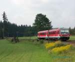 628 402 auf dem Weg nach Hof. Aufnahme im August ...
