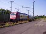 101 001-6, noch im orientroten- und ARD-Buffet -Farbkleid, durchf�hrt am 12.09. 08 ...