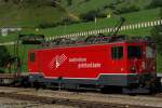 Lok 81 der Matterhorn Gotthard Bahn in Realp wartend auf ...