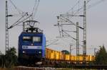 145-CL 203 zieht einen Ganzzug M�llcontainer in Richtung Dresden, bei ...