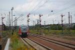 Br 642 197-8 passierte am 22.08.09 als Sonderzug nach Olbernhau-Gr�nthal ...