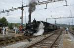 JS Eb 2/4 No. 35 bei der Ausfahrt mit einem ... JS Eb 2/4 No. 35 bei der Ausfahrt mit einem ...
