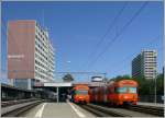 RBS Regionalverkehr Bern-Solothurn Be 4/12 53 und 60 in Worblaufen. (22.08.2009)