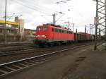 BR 139 139 557-3 durchf�hrt am 12.02.'09 mit einem gemischten G�terzug den Bahnhof Lehrte
