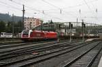 br-1216 1216 940 der SLB und 541 002 der SZ (slovenske zeleznice = slowenische Bahn) mit dem KLV Zug 41863 von Lokomotion am 22.08.2009 in Salzburg Hbf.