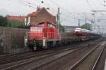 br-294-remotorisiert-ab-294-501 294 956-8 mit einem Autotransportzug fuhr am 21.08.2009 durch Hannover Linden/Fischerhof.