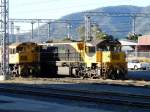 Diverse Zahlreiche Dieselloks stehen am 4.7.2009 in Rockhampton, da hier die Elektrifizierung der Strecke von Brisbane nach Cairns endet.