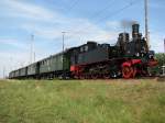 BR 91 Am 16.08.2009 verkehrte der Sonderzug mit 91134 un historischen Wagen zum Bugaau�enstandort nach Ludwigslust von Schwerin aus. Hier auf dem Foto mit Zwischenstopp in Holthusen.