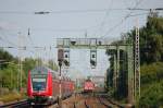 BR 155 RE 4425 begegnet 155 195 zwischen Dedensen/G�mmer und Seelze.
6.8.09 