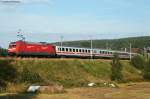 kbs-720-schwarzwaldbahn IC 2371 'Schwarzwald' (Hamburg Altona-Konstanz) mit Schublok 101 005-7 am km 69,8 5.8.09