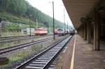 deutsche und tschechische Lokomotiven in Bad Schandsu 20.09.01 ... deutsche und tschechische Lokomotiven in Bad Schandsu 20.09.01 ...