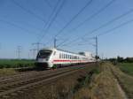 IC-Zuge und IC-Wagen EC 114 von Klagenfurt Hbf nach Dortmund Hbf.Am 23.08.09 in Lampertheim.