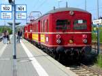 et-65-br-465 Ein Museumszug im Regelbetrieb... Ein alter ET 65 steht am 23.08.2009 in Herrenberg zur planm��igen Abfahrt nach Freudenstadt bereit. W�hrend der Sommerferien verkehrt der Zug anstatt der DB Fahrzeuge zwischen Herrenberg und Freudenstadt an den Wochenenden.