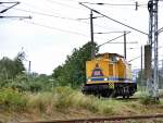 BR 203 noch ein Fl�chtling, aber der Feierabend naht.
203 312 auf der Fahrt vom R�gendammbahnhof/Stralsund zum Hbf von R�gen kommend zum abstellen am 12.08.09