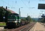  203 311-8 mit 3 leeren Rungenwagen -> Offenburg  ...